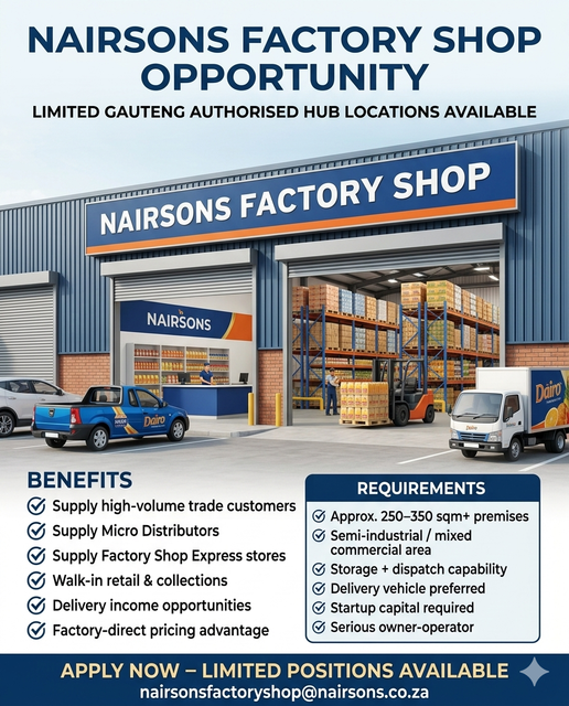 Nairsons Factory Shop – Nairsons Food Brands CC t/a Nairsons Factory Shop